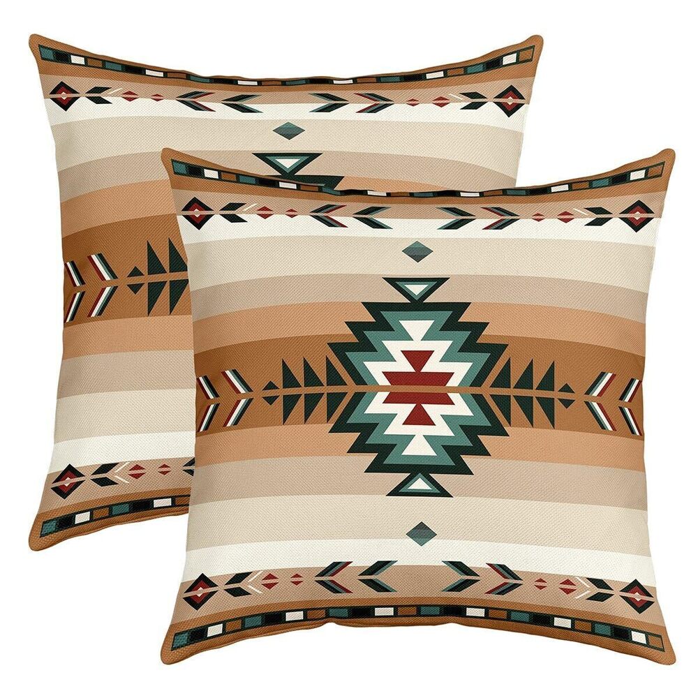 9547 22 x 22-Inch Southwest Native Design Square Cushion Covers Set of 2